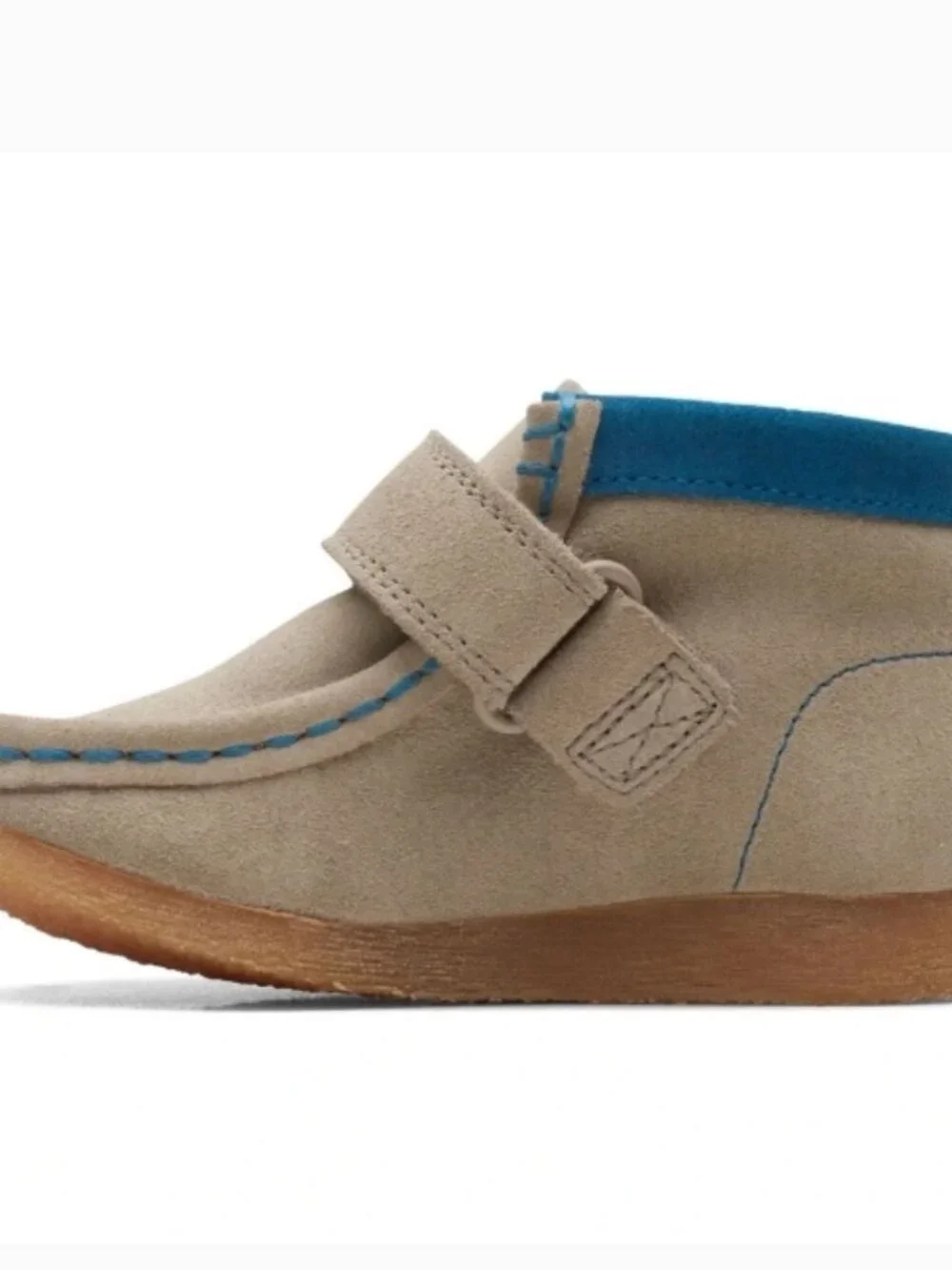 NWT CLARKS Wallabee Bootie Kid Sand Comb Suede LEATHER Boots